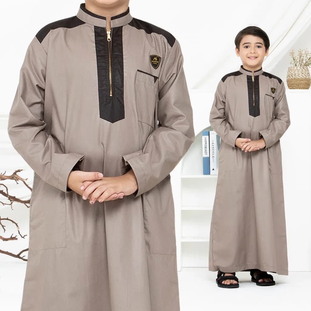 Assuffah I Jubah Anak  Laki Laki 1 - 8 Tahun Lengan Panjang  Resleting Depan Alief Series