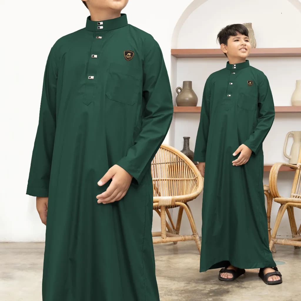 Assuffah I Gamis Anak Laki Laki 9-16 Tahun Kancing Snap Motif Harmain Fadlan Series