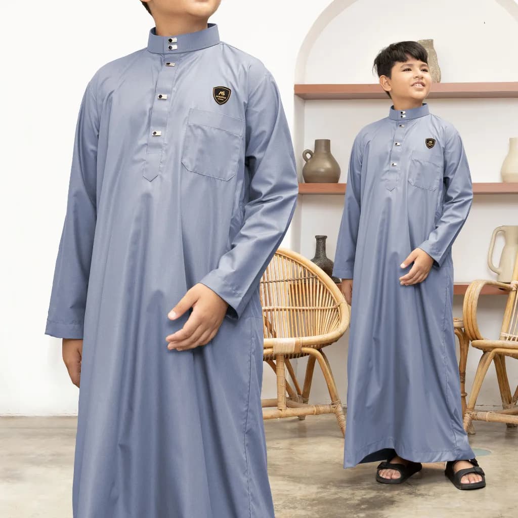 Assuffah I Gamis Anak Laki Laki 9-16 Tahun Kancing Snap Motif Harmain Fadlan Series
