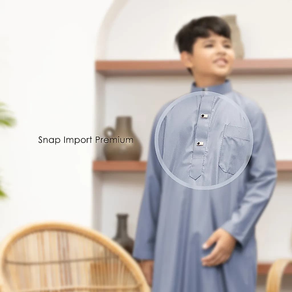 Assuffah I Gamis Anak Laki Laki 9-16 Tahun Kancing Snap Motif Harmain Fadlan Series
