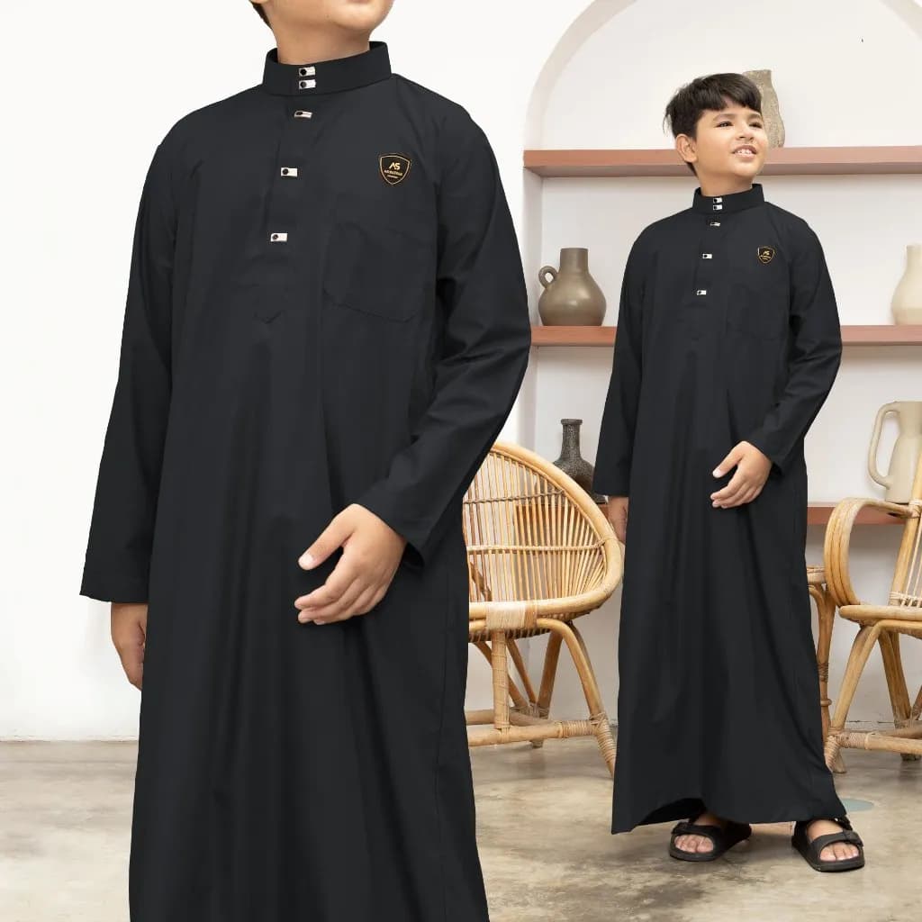 Assuffah I Gamis Anak Laki Laki 9-16 Tahun Kancing Snap Motif Harmain Fadlan Series