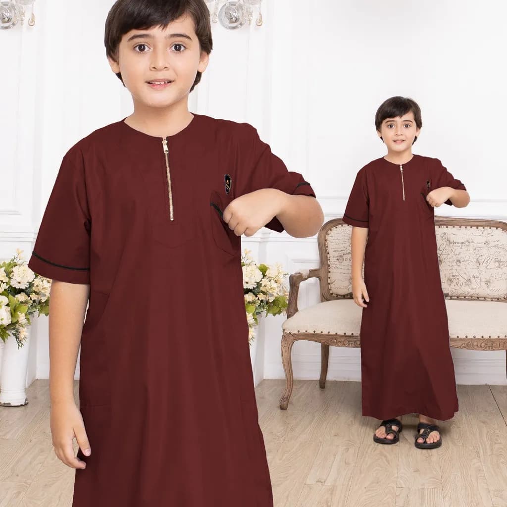 Assuffah I Jubah Anak Laki Laki Casual 1 - 8 Tahun Kerah Jefri Zaid Series