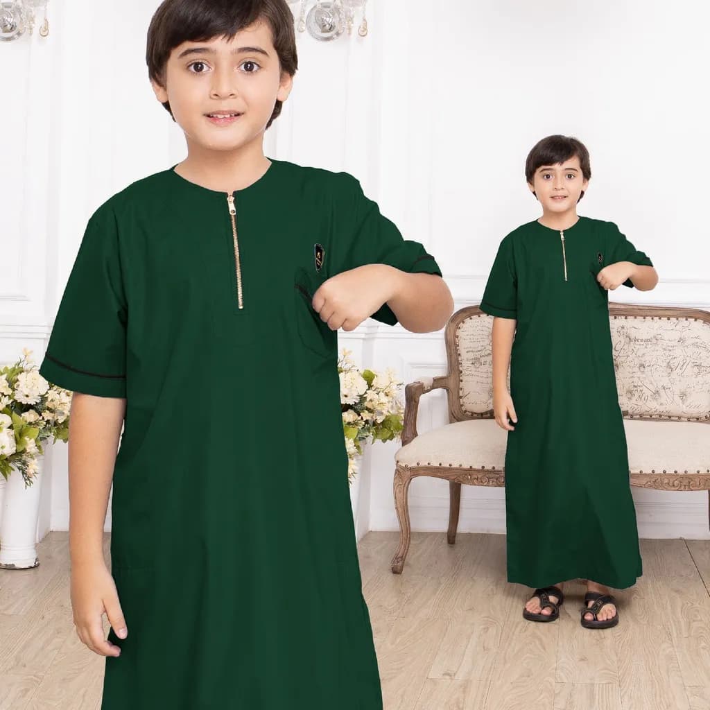 Assuffah I Jubah Anak Laki Laki Casual 1 - 8 Tahun Kerah Jefri Zaid Series