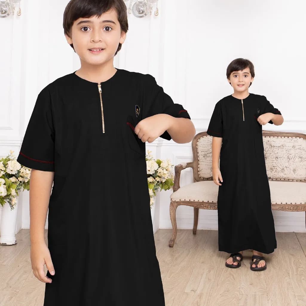 Assuffah I Jubah Anak Laki Laki Casual 1 - 8 Tahun Kerah Jefri Zaid Series