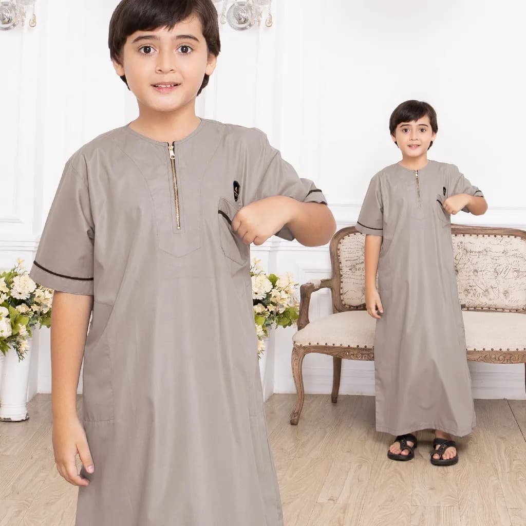 Assuffah I Jubah Anak Laki Laki Casual 1 - 8 Tahun Kerah Jefri Zaid Series