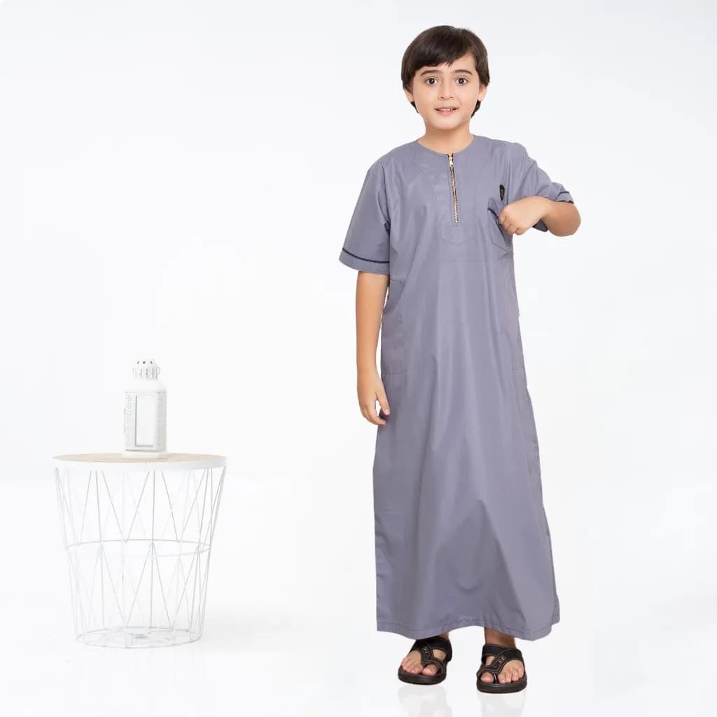 Assuffah I Jubah Anak Laki Laki Casual 9 - 16 Tahun Kerah Jefri Zaid Series