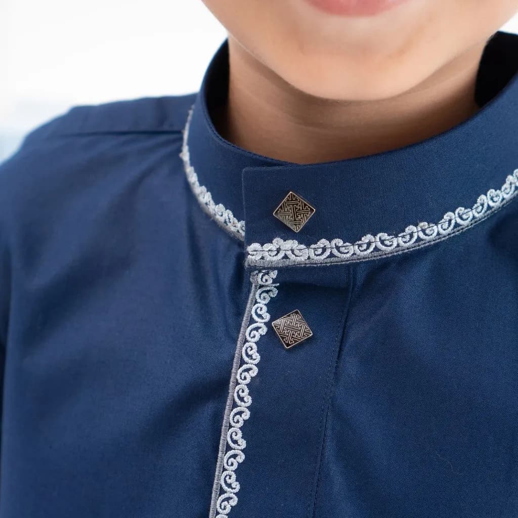Assuffah I Jubah Bordir Anak Laki Laki 1-8 Tahun Kancing Snap Motif Harmain Fathan Series