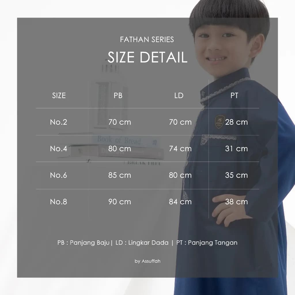 Assuffah I Jubah Bordir Anak Laki Laki 1-8 Tahun Kancing Snap Motif Harmain Fathan Series