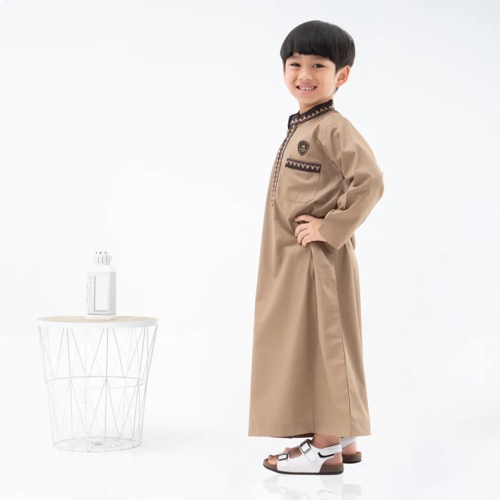 Assuffah I Jubah Anak Bordir Eksklusif 1 - 8 Tahun Lengan Panjang Zahdan Series