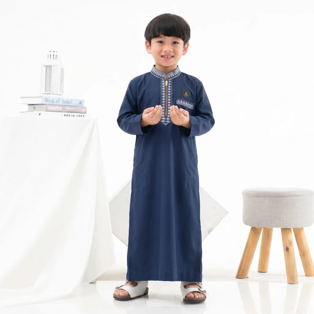 Assuffah I Jubah Anak Bordir Eksklusif 1 - 8 Tahun Lengan Panjang Zahdan Series