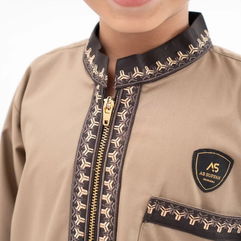 Assuffah I Jubah Anak Bordir Eksklusif 1 - 8 Tahun Lengan Panjang Zahdan Series