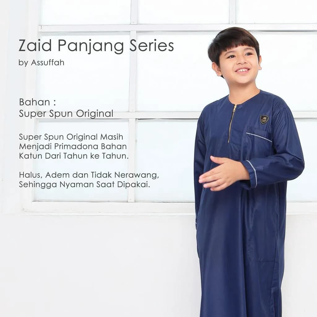Assuffah I Jubah Anak Laki Laki Casual 1-8 Tahun Lengan Panjang Zaid Series