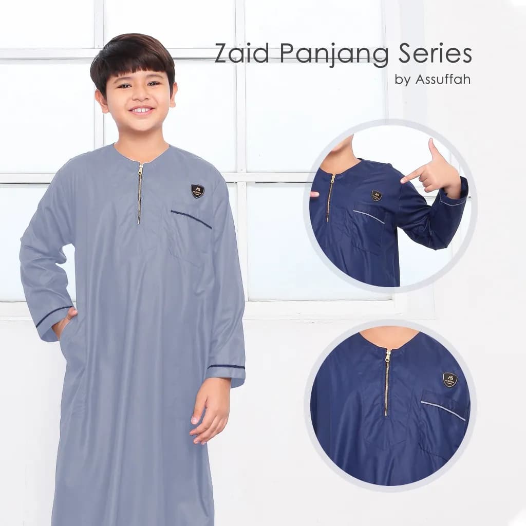 Assuffah I Jubah Anak Laki Laki Casual 1-8 Tahun Lengan Panjang Zaid Series