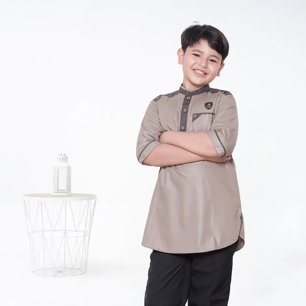 Assuffah I Atasan Baju Koko Kurta Anak 9-18 Tahun Lengan 3/4 Hasan Series