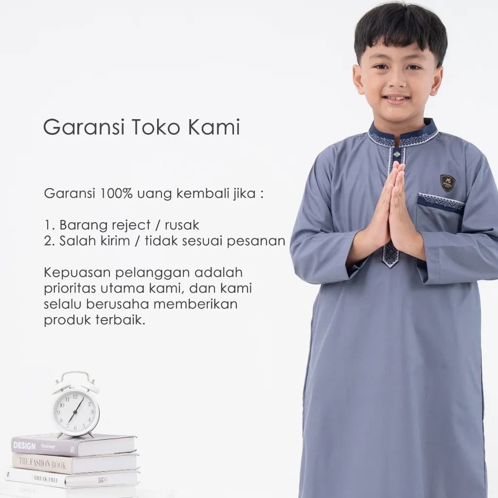 Assuffah I Jubah Anak Bordir Eksklusif 1 - 8 Tahun Lengan Panjang Zidan Series