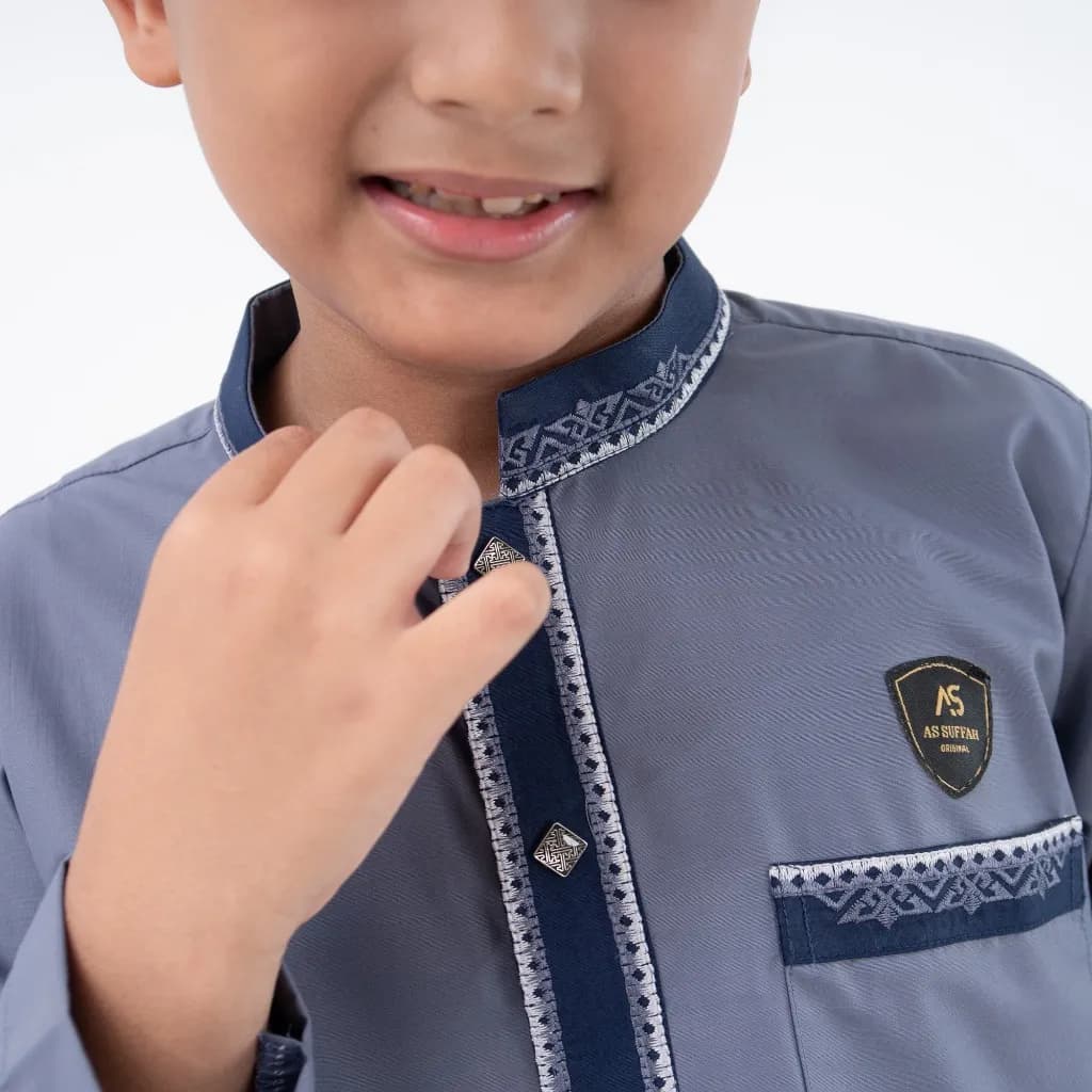 Assuffah I Jubah Anak Bordir Eksklusif 1 - 8 Tahun Lengan Panjang Zidan Series