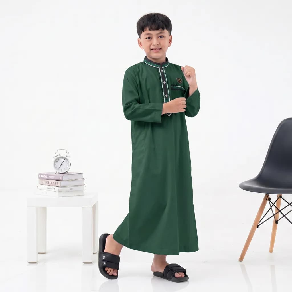 Assuffah I Jubah Anak Bordir Eksklusif 1 - 8 Tahun Lengan Panjang Zidan Series