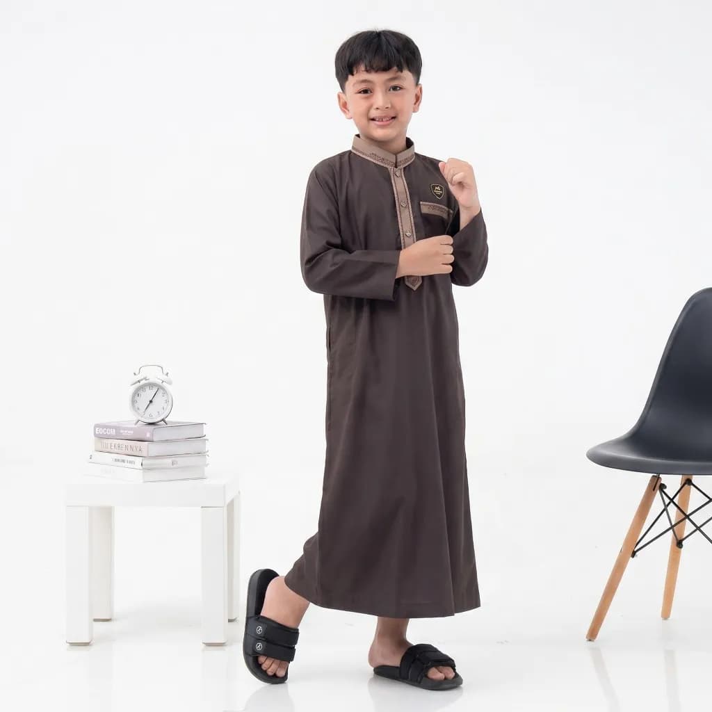 Assuffah I Jubah Anak Bordir Eksklusif 1 - 8 Tahun Lengan Panjang Zidan Series