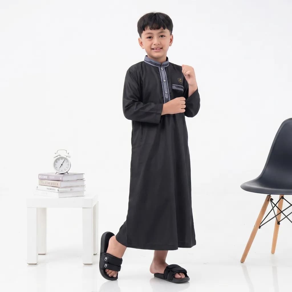 Assuffah I Jubah Anak Bordir Eksklusif 1 - 8 Tahun Lengan Panjang Zidan Series