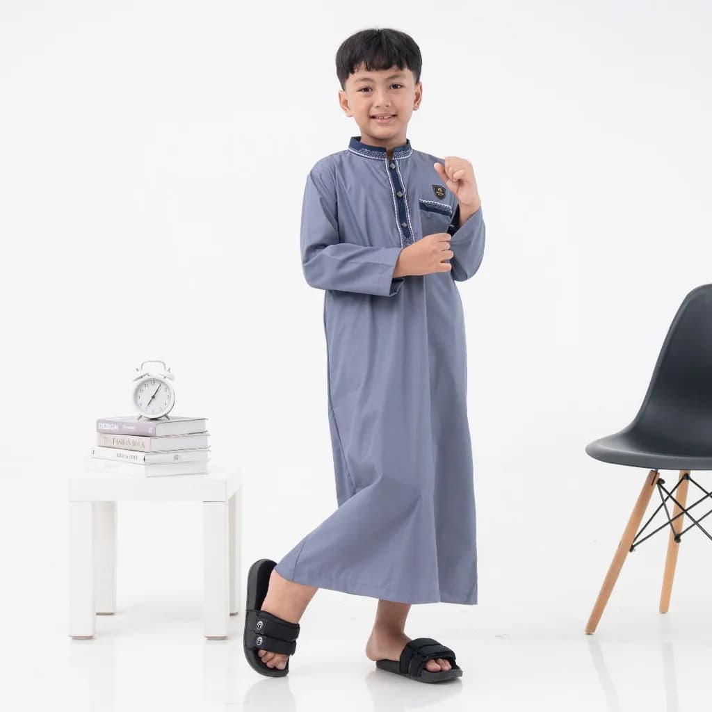Assuffah I Jubah Anak Bordir Eksklusif 1 - 8 Tahun Lengan Panjang Zidan Series