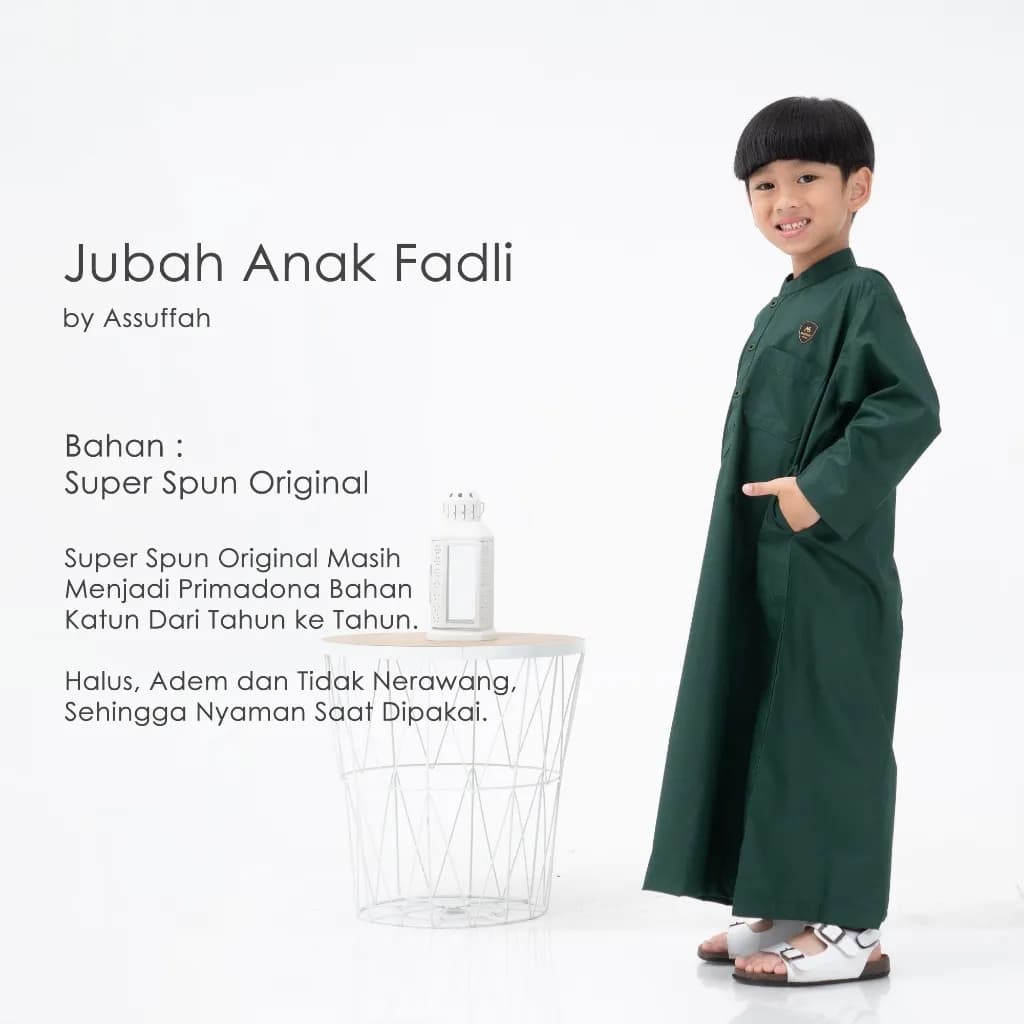 Assuffah I Jubah Anak Laki Laki 9 - 16 Tahun Baju Muslim Anak Lengan Panjang Fadli Series
