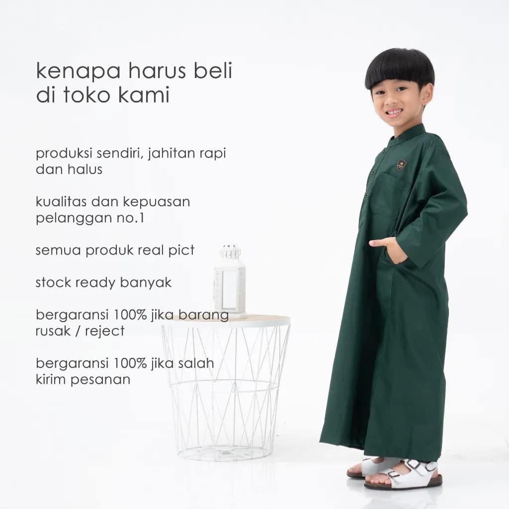 Assuffah I Jubah Anak Laki Laki 9 - 16 Tahun Baju Muslim Anak Lengan Panjang Fadli Series