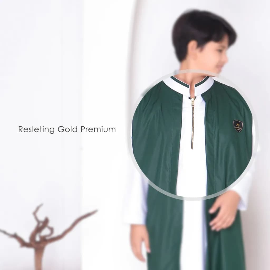 Assuffah I Jubah Anak 2in1 Jubah Habib Rifky Motif 2 Layer Salman Series