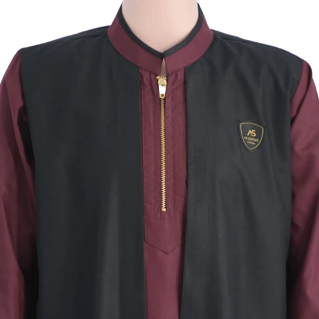 Assuffah I Jubah Anak 2in1 Jubah Habib Rifky Motif 2 Layer Salman Series