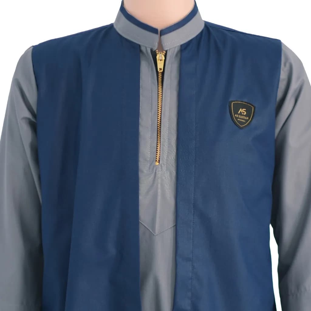 Assuffah I Jubah Anak 2in1 Jubah Habib Rifky Motif 2 Layer Salman Series
