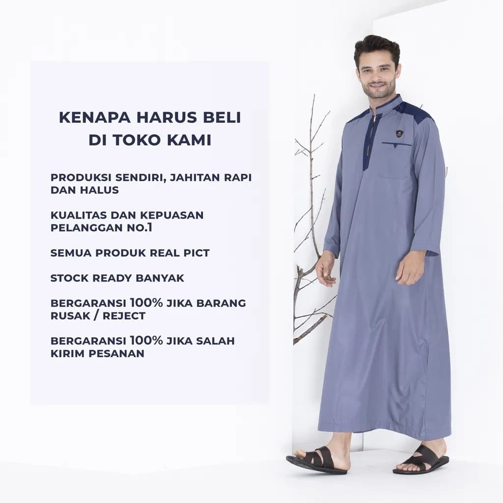 Assuffah I Jubah Pria Dewasa Lengan Panjang Al-Jauhari Series