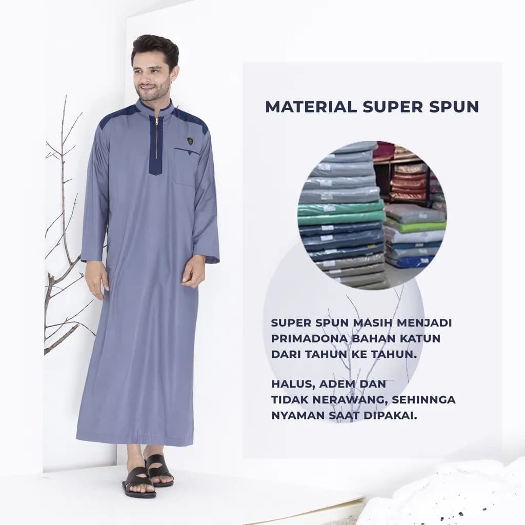 Assuffah I Jubah Pria Dewasa Lengan Panjang Al-Jauhari Series