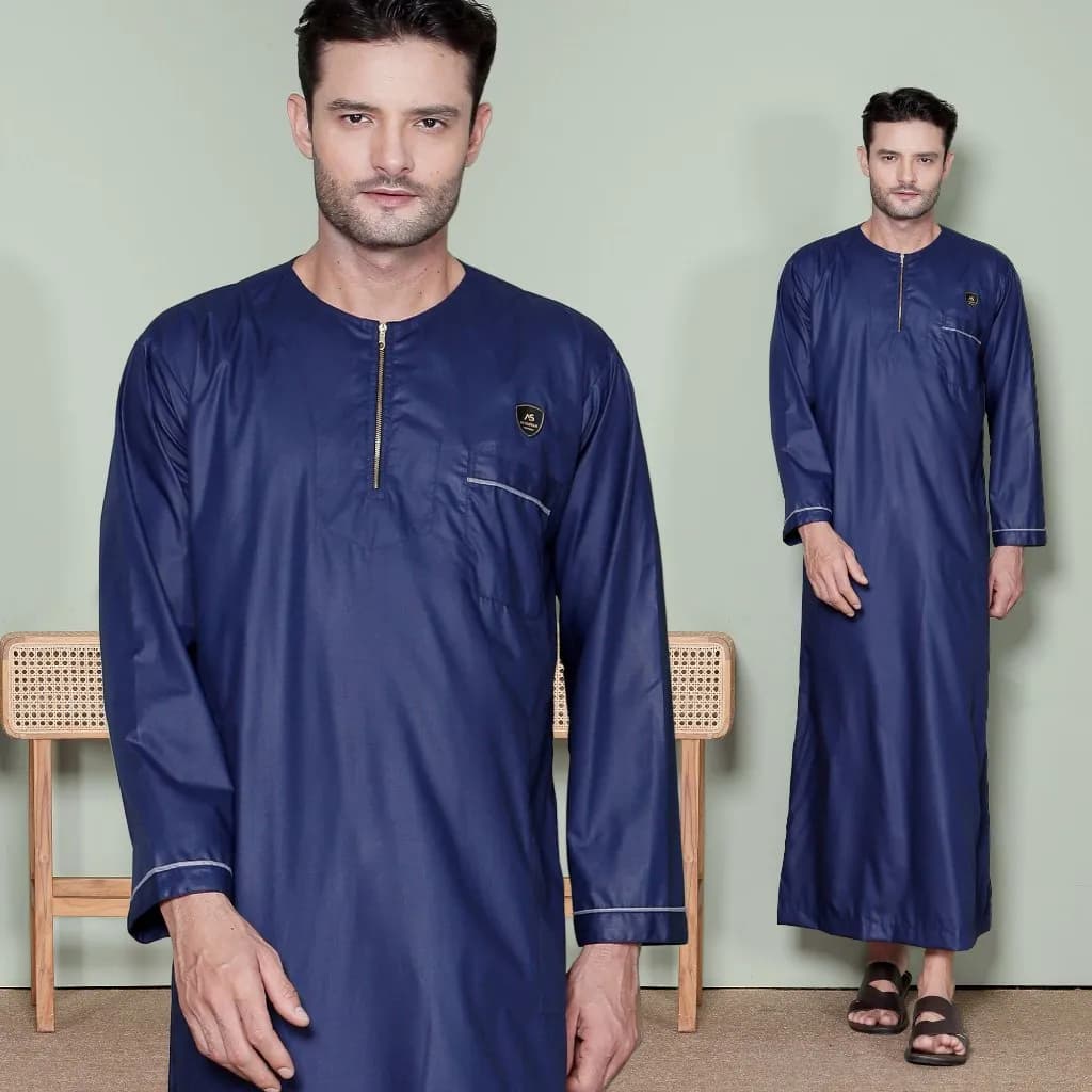Assuffah I Jubah Pria Motif Casual Lengan Panjang Motif Jefri Series