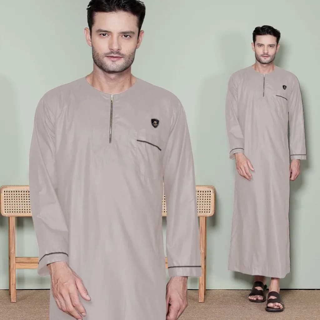 Assuffah I Jubah Pria Motif Casual Lengan Panjang Motif Jefri Series