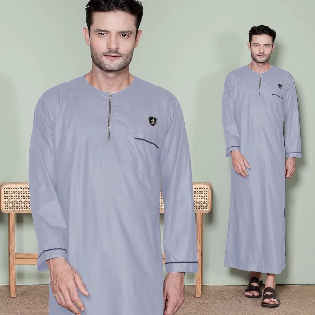 Assuffah I Jubah Pria Motif Casual Lengan Panjang Motif Jefri Series