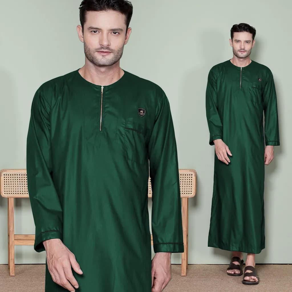 Assuffah I Jubah Pria Motif Casual Lengan Panjang Motif Jefri Series