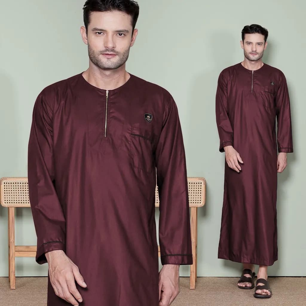 Assuffah I Jubah Pria Motif Casual Lengan Panjang Motif Jefri Series