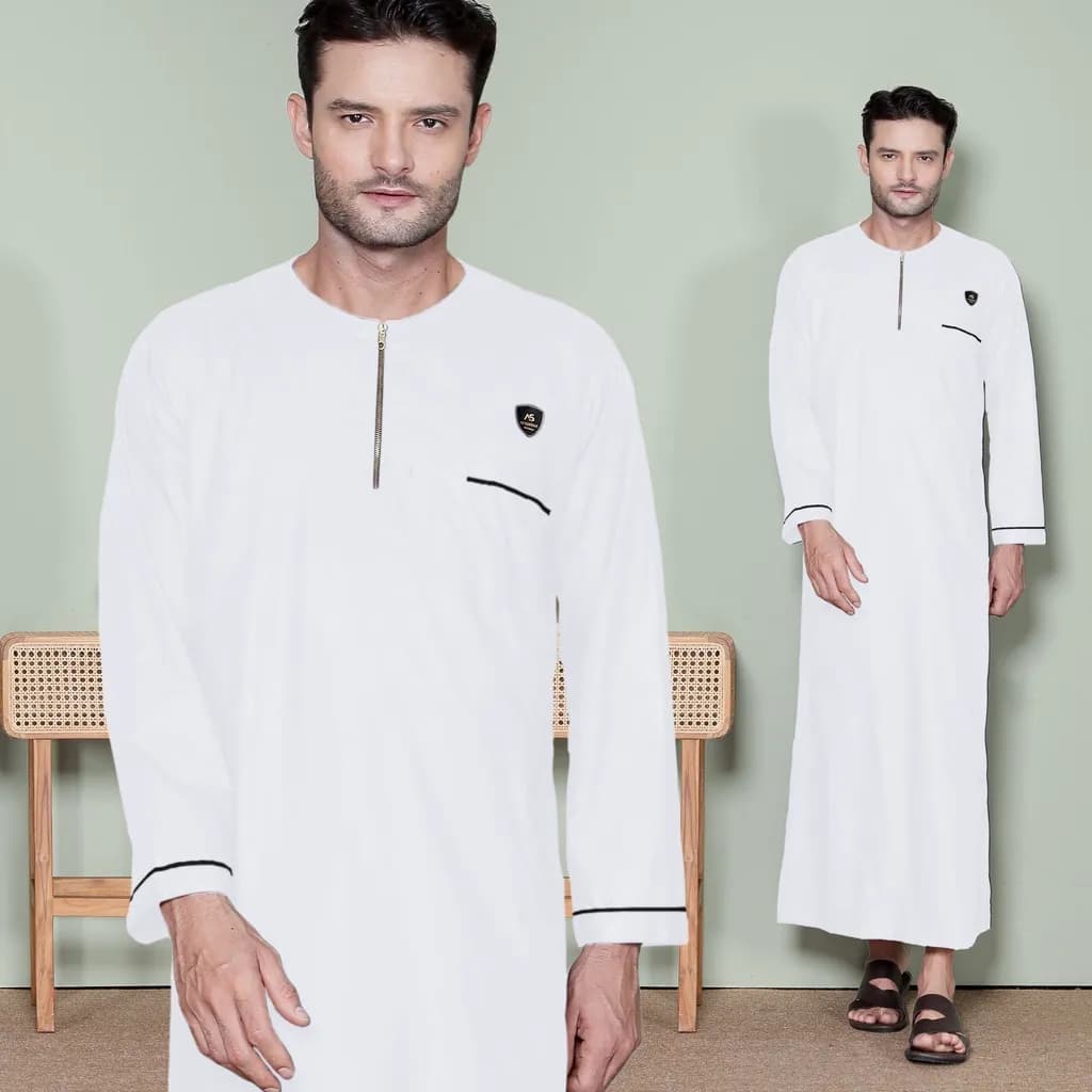Assuffah I Jubah Pria Motif Casual Lengan Panjang Motif Jefri Series