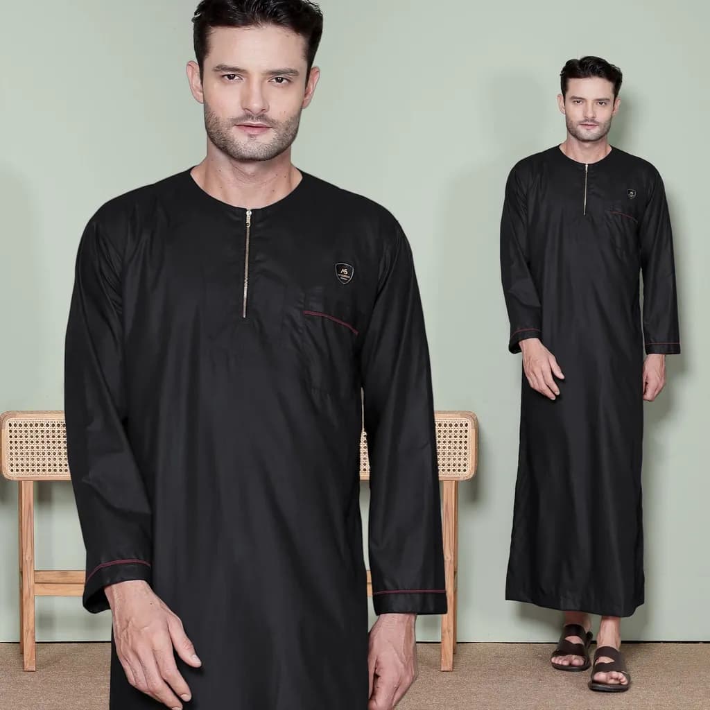 Assuffah I Jubah Pria Motif Casual Lengan Panjang Motif Jefri Series