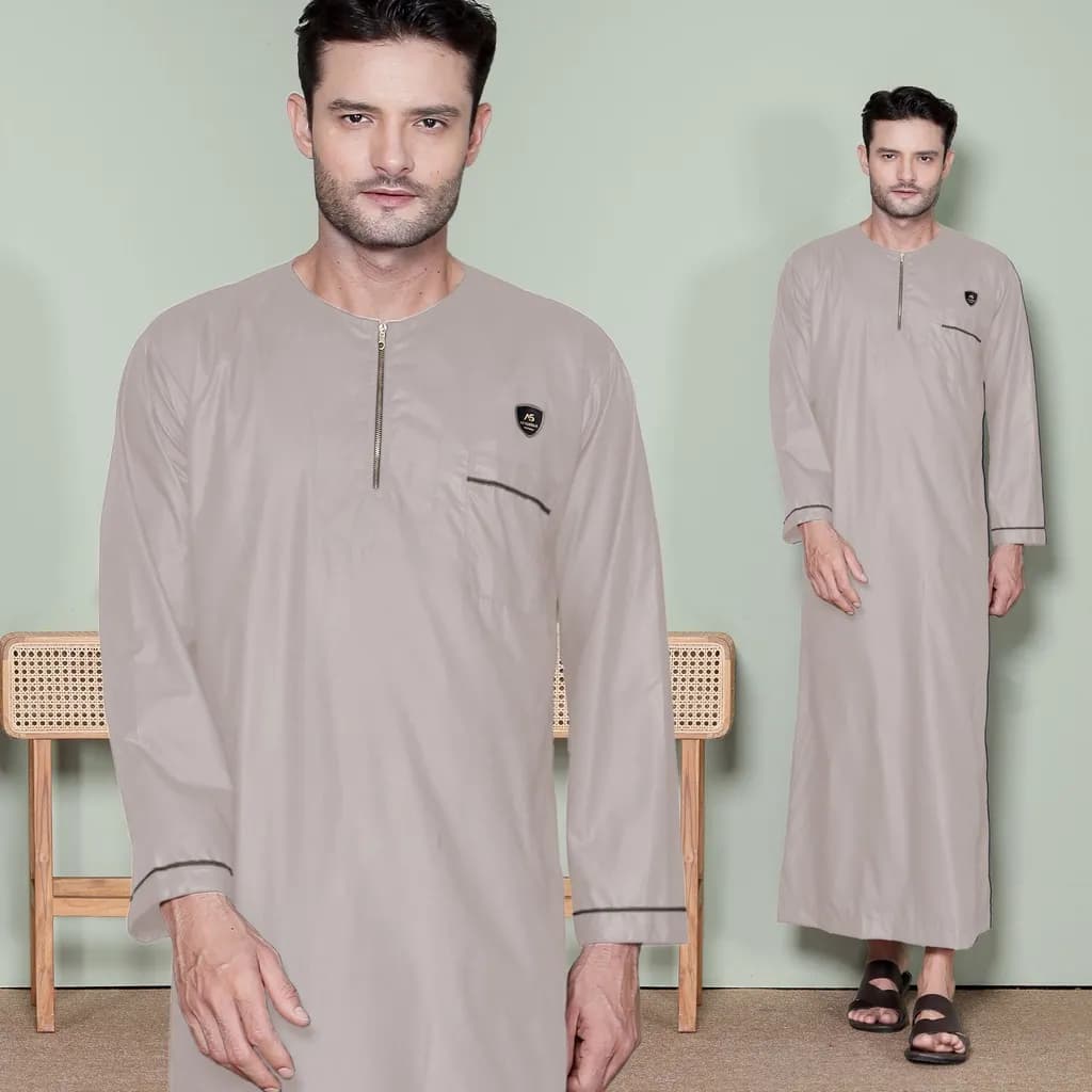 Assuffah I Jubah Pria Motif Casual Lengan Panjang Motif Jefri Series