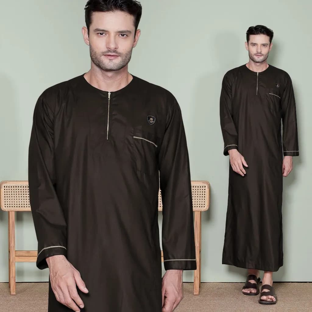 Assuffah I Jubah Pria Motif Casual Lengan Panjang Motif Jefri Series