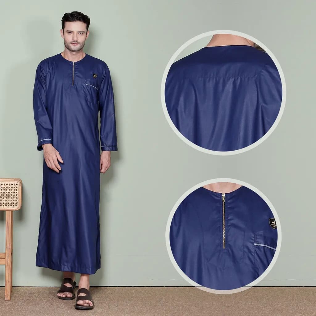 Assuffah I Jubah Pria Motif Casual Lengan Panjang Motif Jefri Series