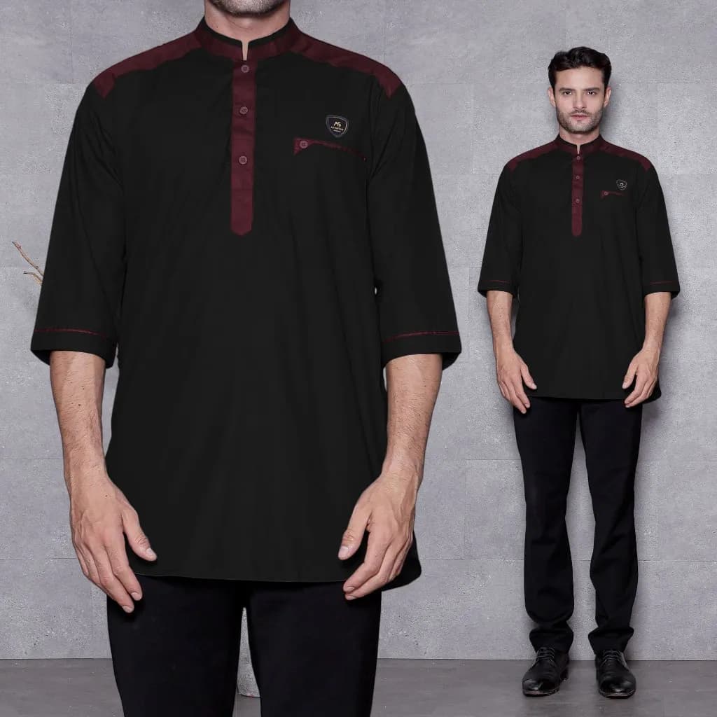 Assuffah I Koko Kurta Pria Motif Pakistan Hamzah Series
