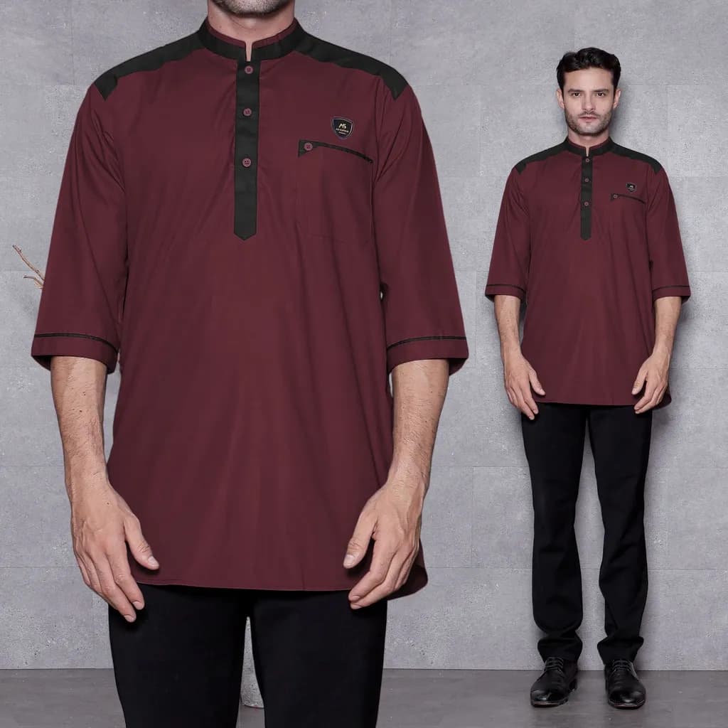Assuffah I Koko Kurta Pria Motif Pakistan Hamzah Series