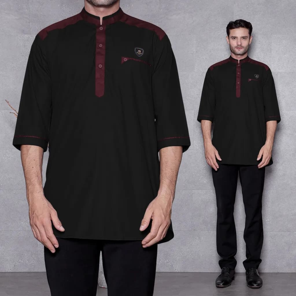 Assuffah I Koko Kurta Pria Motif Pakistan Hamzah Series