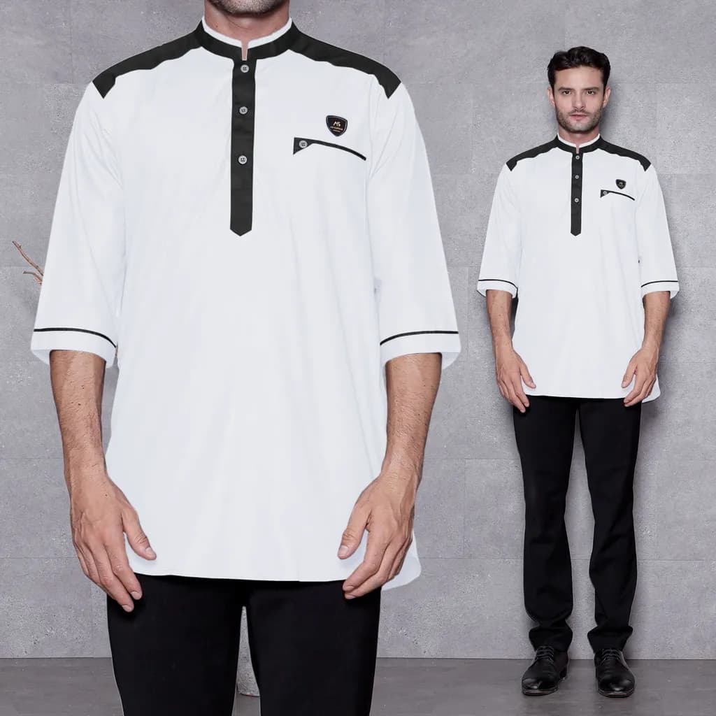 Assuffah I Koko Kurta Pria Motif Pakistan Hamzah Series