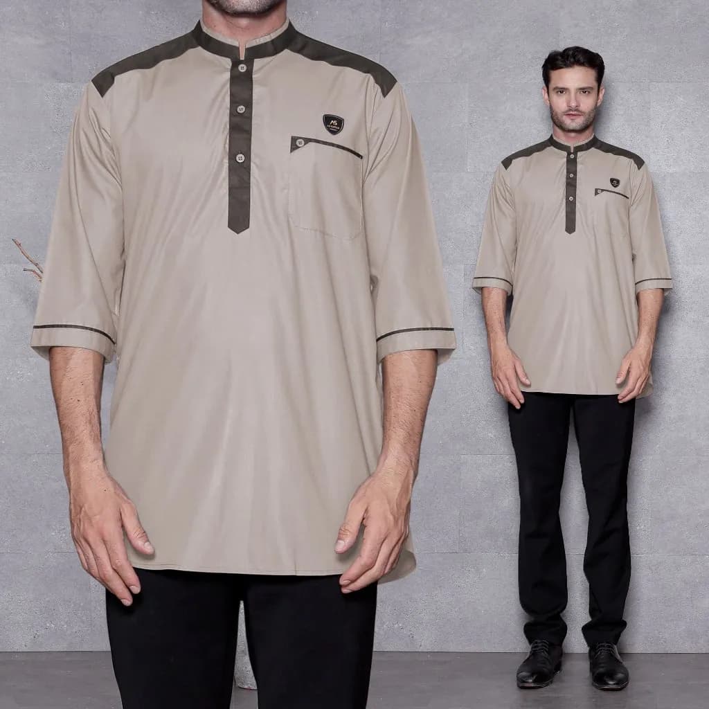 Assuffah I Koko Kurta Pria Motif Pakistan Hamzah Series
