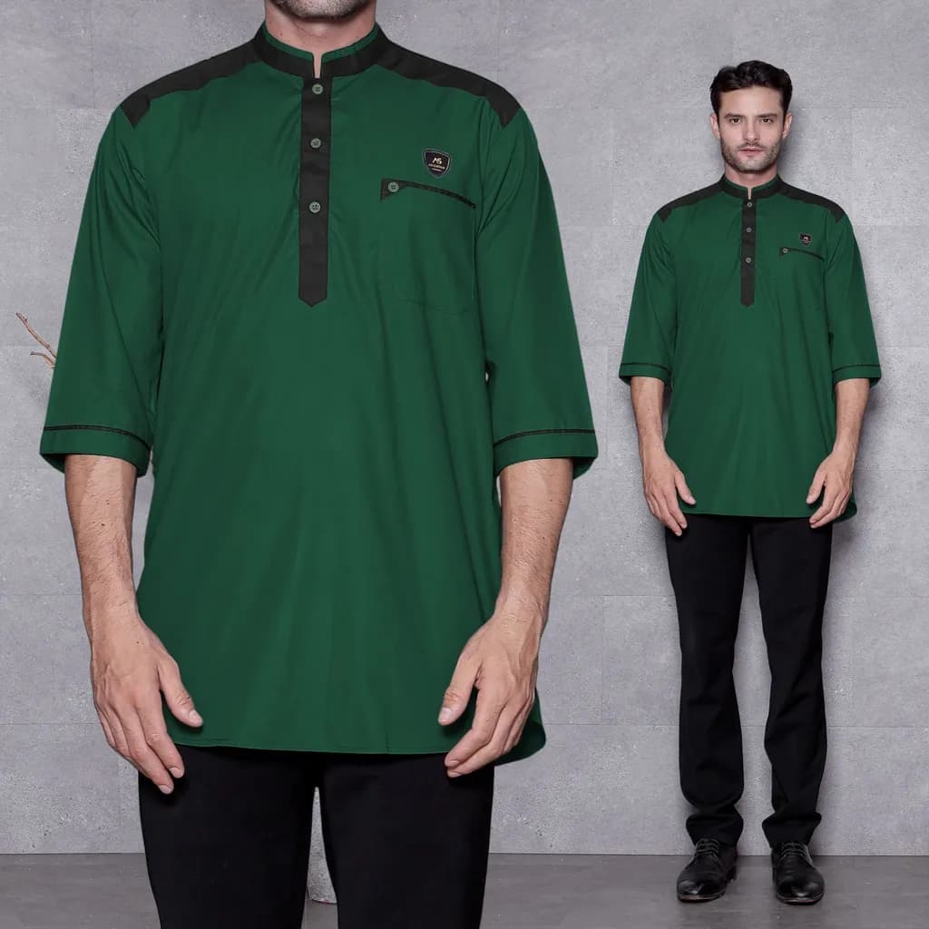 Assuffah I Koko Kurta Pria Motif Pakistan Hamzah Series