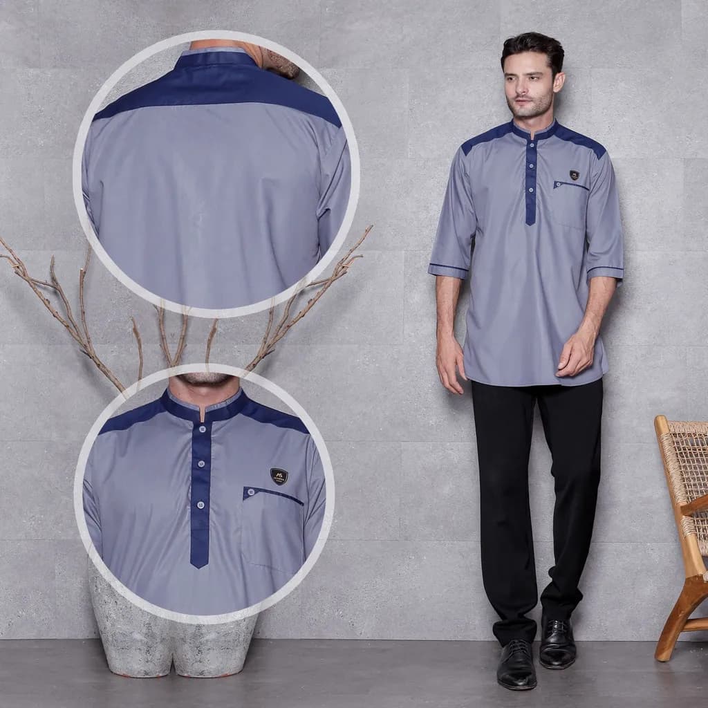 Assuffah I Koko Kurta Pria Motif Pakistan Hamzah Series