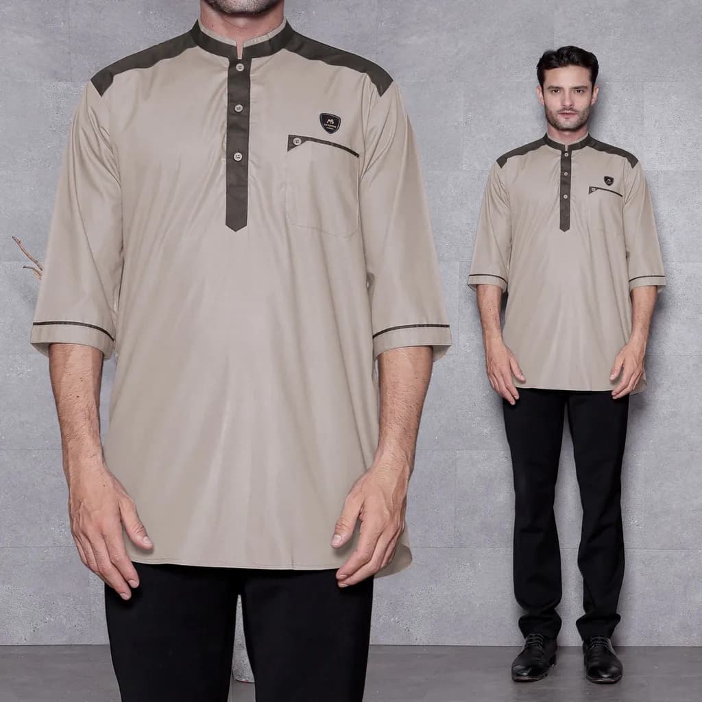Assuffah I Koko Kurta Pria Motif Pakistan Hamzah Series