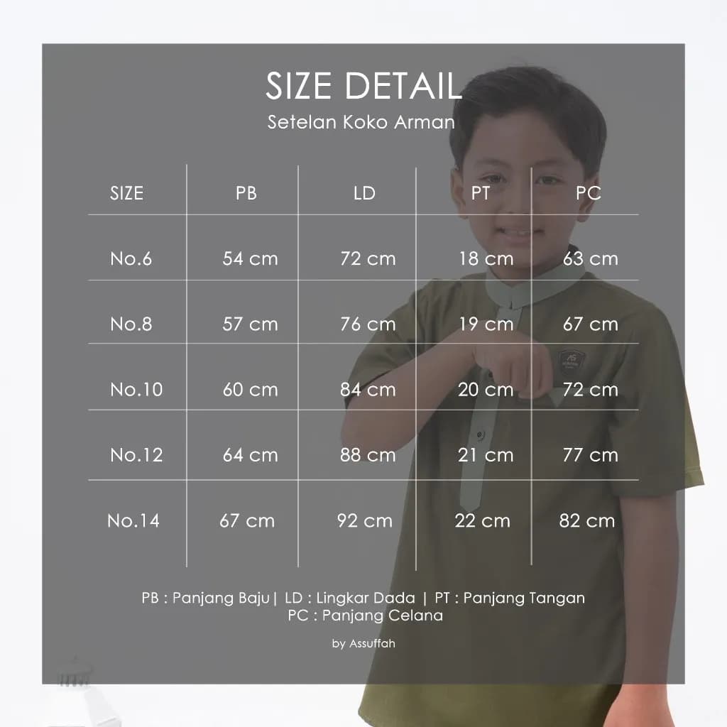 Assuffah I Setelan Koko Anak Laki Laki 5-14 Tahun Arman Series